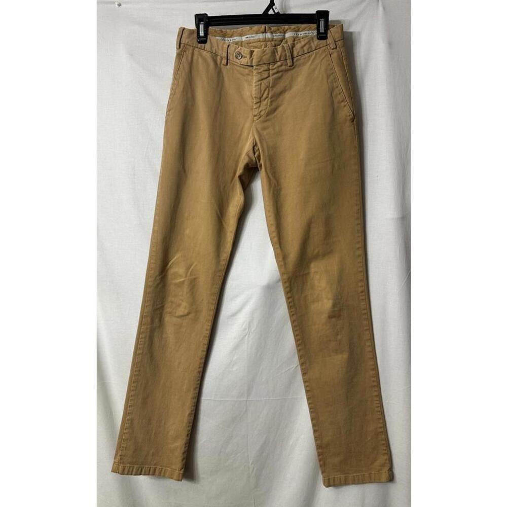 Germano Mens Beige Khaki Casual Pants Slacks Trousers Size 46 Italy EUC